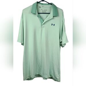 Under Armour Playoff Polo 2.0 Men's Golf Shirt Light Green Work Uniform Coach XL